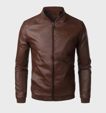 Blouson Moto À Coupe Ajustée Avec Poches Zippées Pour Homme | Idéal Pour La Mi-Saison Et Un Usage Quotidien