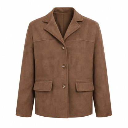 Blazer boutonné pour femmes à col cranté | Idéal pour le bureau et l'automne