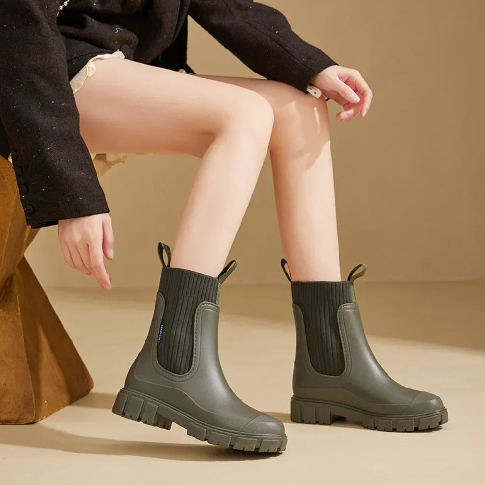 Bottines Chelsea à Enfiler avec Tige Montante pour Femmes | Idéal pour l’Automne et l’Hiver