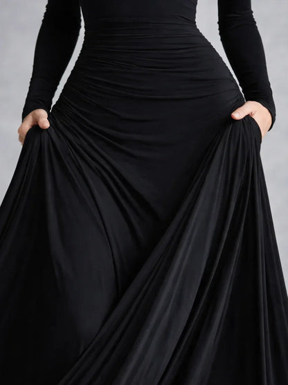 Robe maxi à manches longues pour femmes