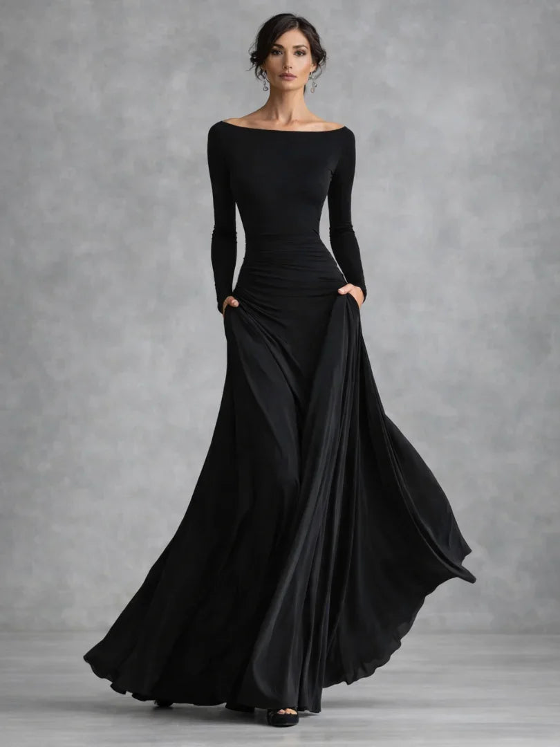Robe maxi à manches longues pour femmes