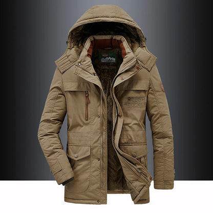 Parka Mi-Long avec Capuche Et Fermeture Zippée pour Homme | Idéal pour L’Hiver