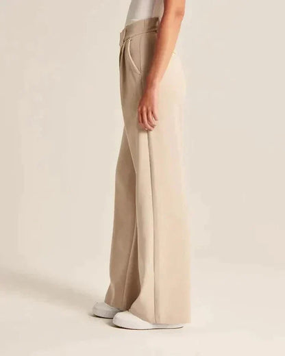 Pantalon Tailleur avec Coupe Ajustée et Taille Structurée pour Femme | Idéal pour Bureau et Événements