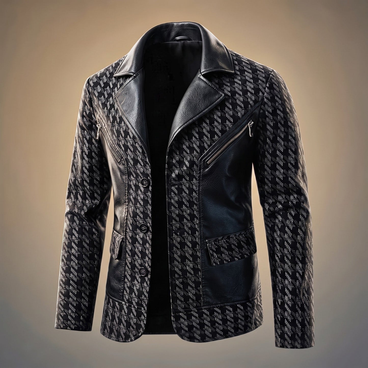 Blazer à motif pied-de-poule pour hommes
