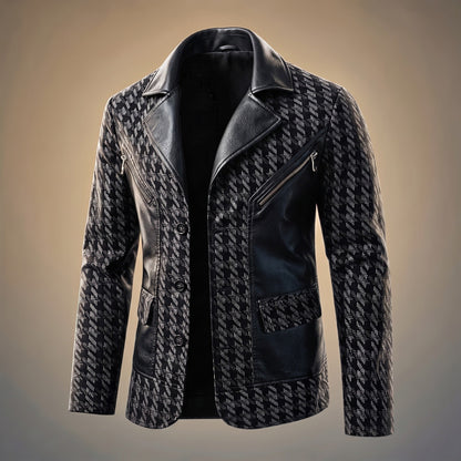 Blazer à motif pied-de-poule pour hommes