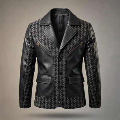Blazer à motif pied-de-poule pour hommes