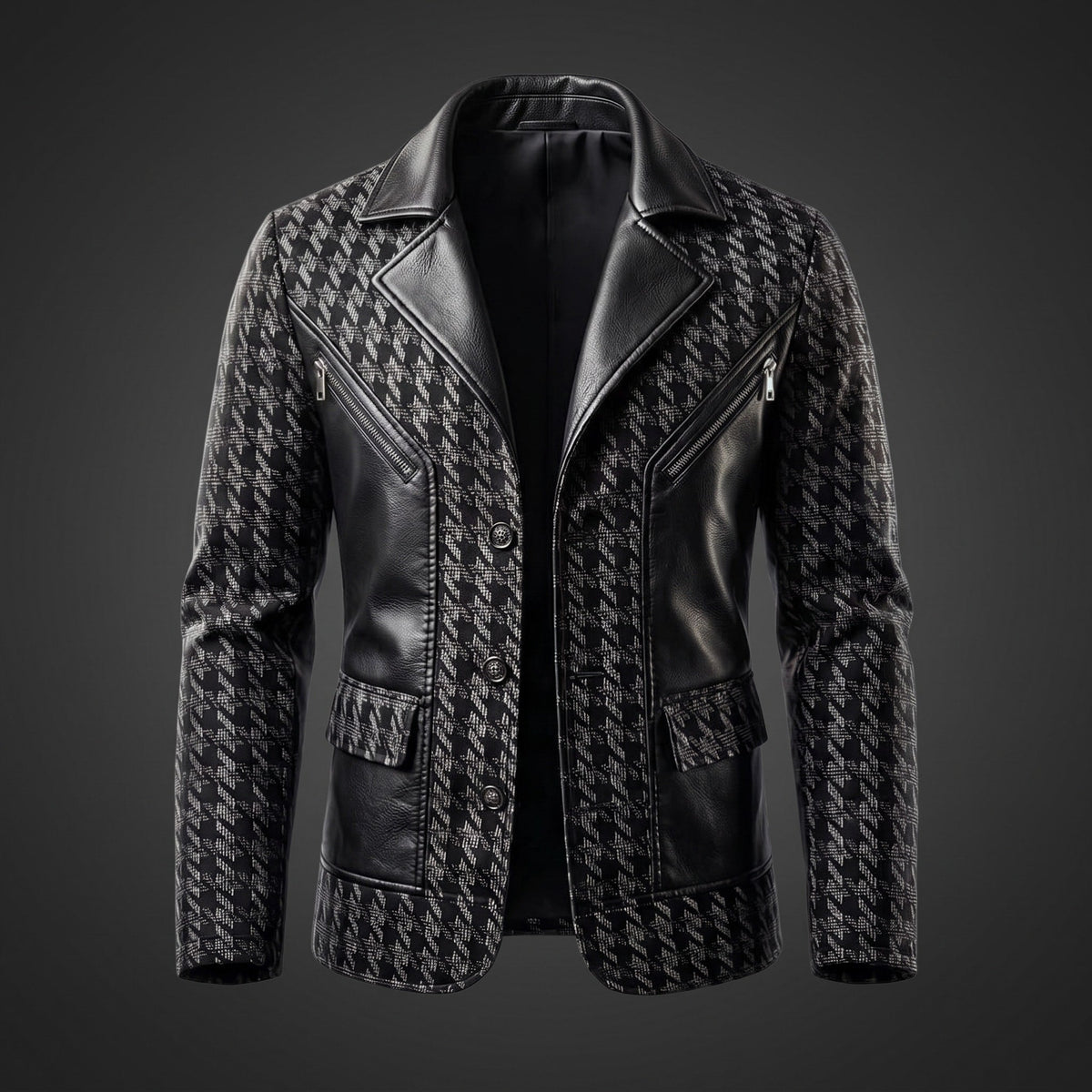 Blazer à motif pied-de-poule pour hommes
