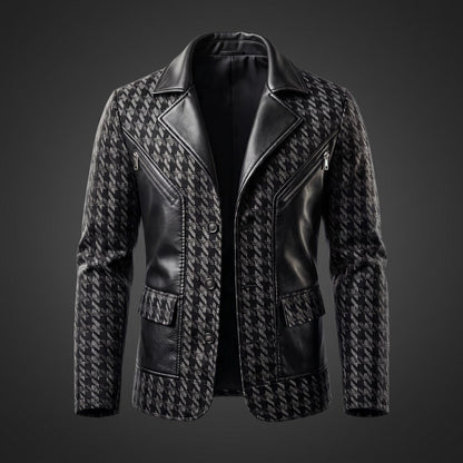 Blazer à motif pied-de-poule pour hommes