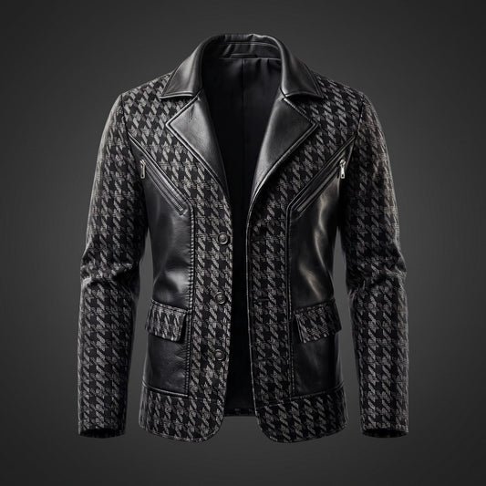 Blazer à motif pied-de-poule pour hommes