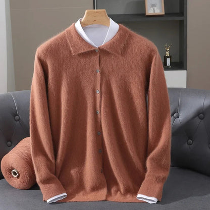 Gilet boutonné à col polo pour hommes