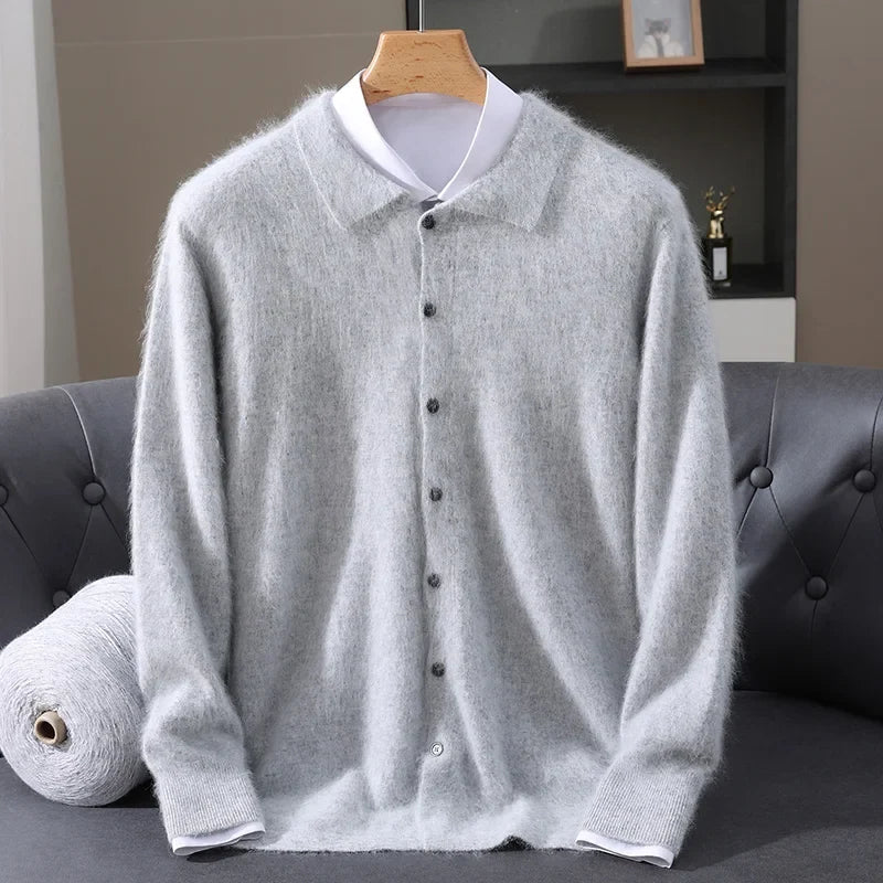 Gilet boutonné à col polo pour hommes