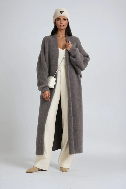 Gilet long à devant ouvert pour femmes
