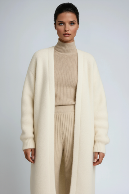 Gilet long à devant ouvert pour femmes