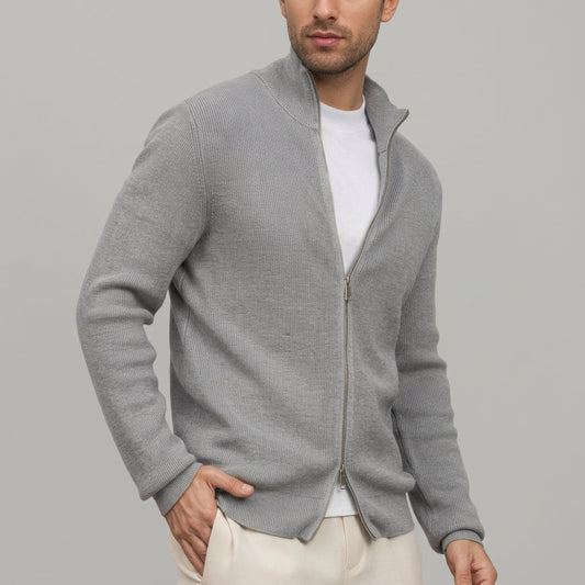 Gilet zippé à col montant pour homme