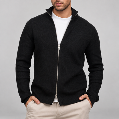 Gilet zippé à col montant pour homme