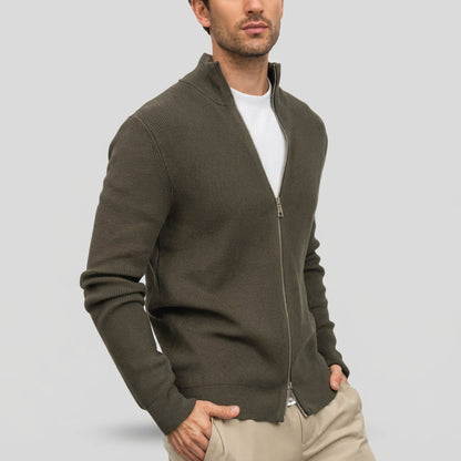 Gilet zippé à col montant pour homme