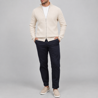 Gilet zippé à col montant pour homme