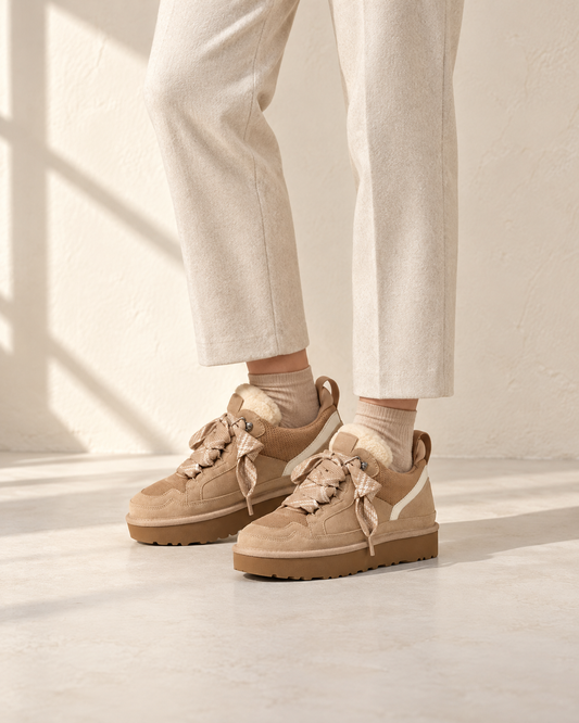 Baskets plateforme femme beige – portées