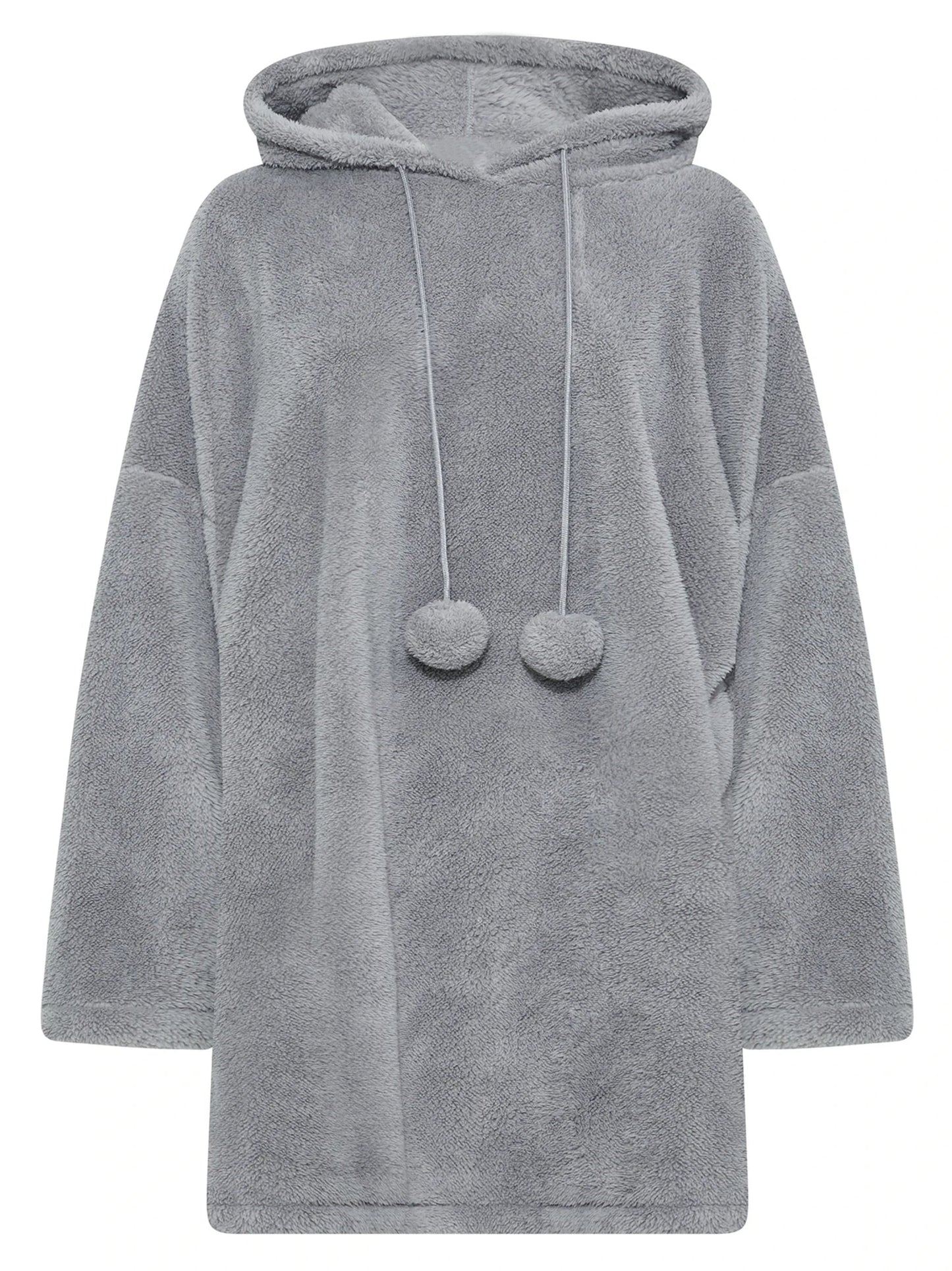 Robe À Capuche Ample avec Poches pour Femme Grande Taille | Idéale pour L’Automne Et L’Hiver