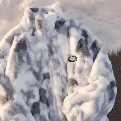 Veste à Motif Tie-Dye avec Fermeture Zippée pour Femme | Idéale pour l’Hiver