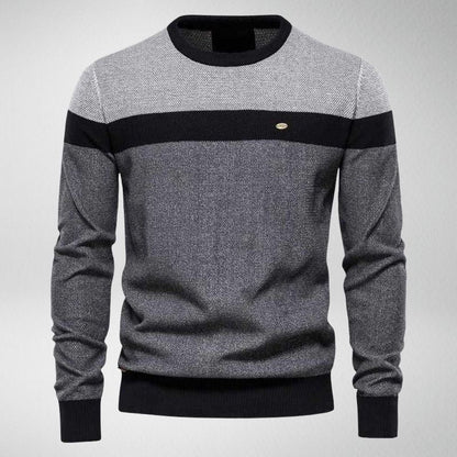Pull En Maille À Motif Colour Block Avec Coupe Décontractée Pour Homme | Idéal Pour Le Quotidien Et Le Bureau