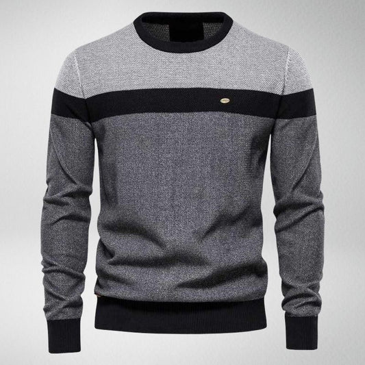 Pull En Maille À Motif Colour Block Avec Coupe Décontractée Pour Homme | Idéal Pour Le Quotidien Et Le Bureau