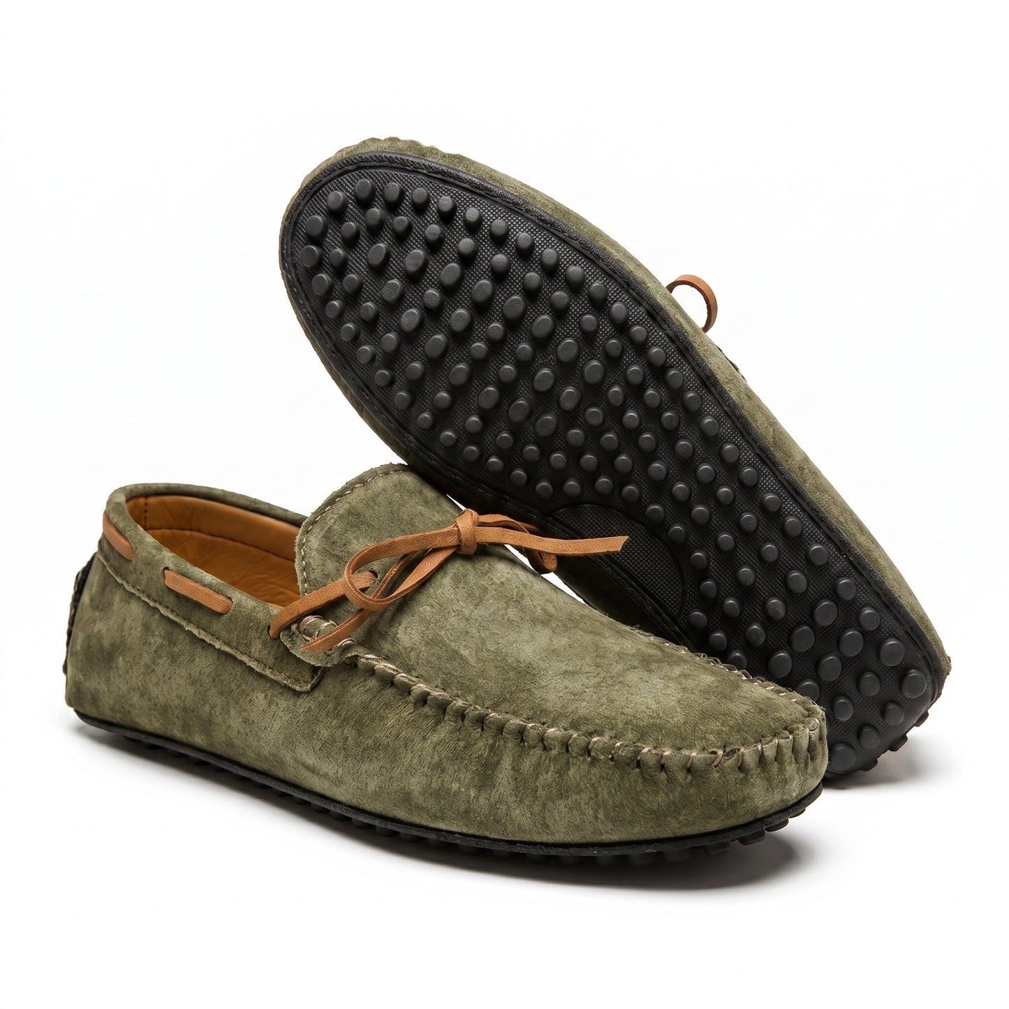 Mocassin à détail noué et bout rond pour homme | Idéal pour l’automne