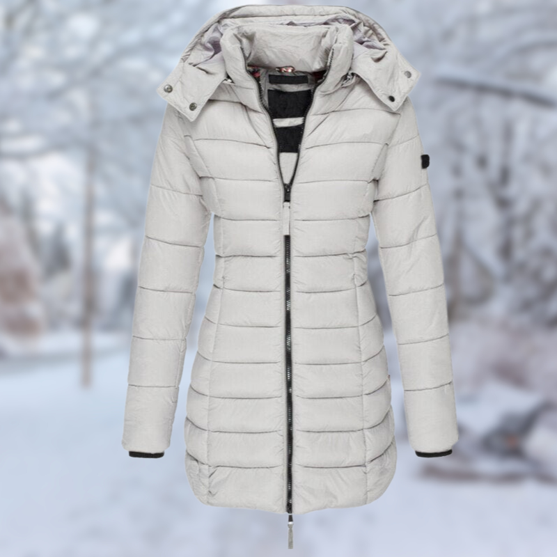 Manteau d’Hiver Mi-Long avec Fermeture à Boutons pour Femme | Idéal pour la Saison Froide