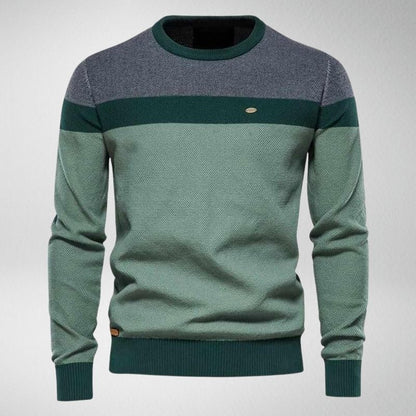 Pull En Maille À Motif Colour Block Avec Coupe Décontractée Pour Homme | Idéal Pour Le Quotidien Et Le Bureau