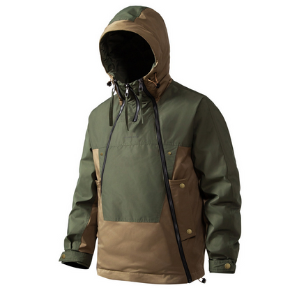Veste D’Hiver Zippée avec Capuche Amovible pour Homme | Idéale pour Saison Froide