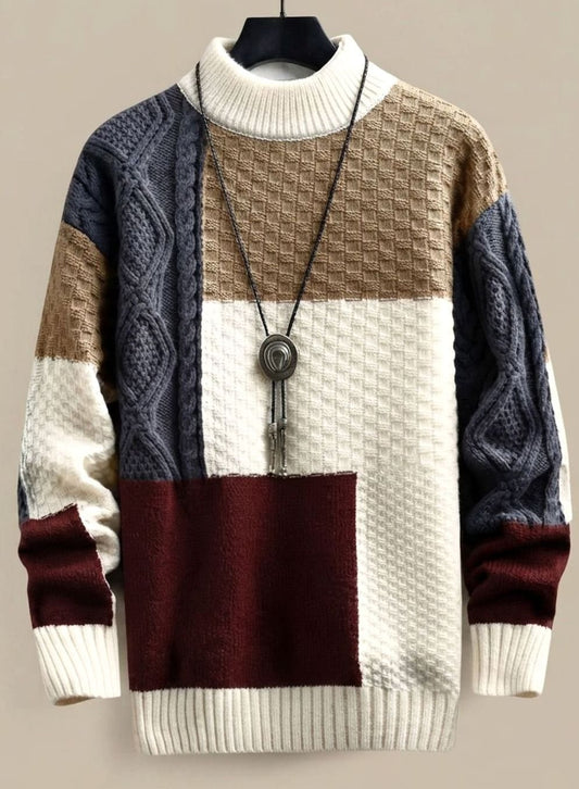 Pull colorblock pour homme