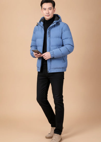 Parka matelassée à capuche pour hommes