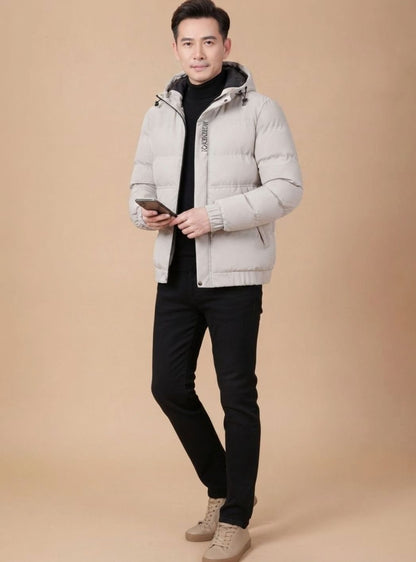 Parka matelassée à capuche pour hommes