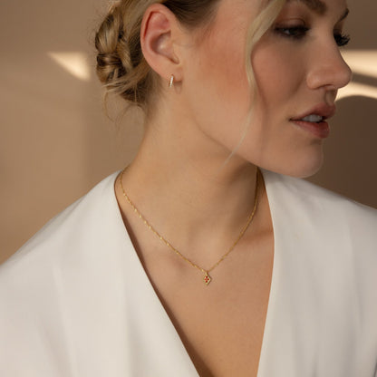 Collier pendentif losange pour femmes