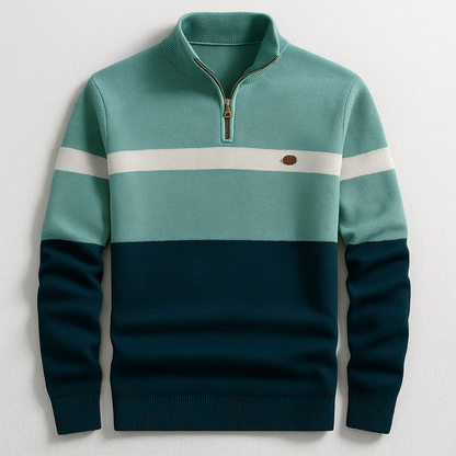 Pull À Quart De Fermeture Éclair Avec Coupe Ajustée Pour Hommes | Idéal Pour Le Printemps Et L’Automne