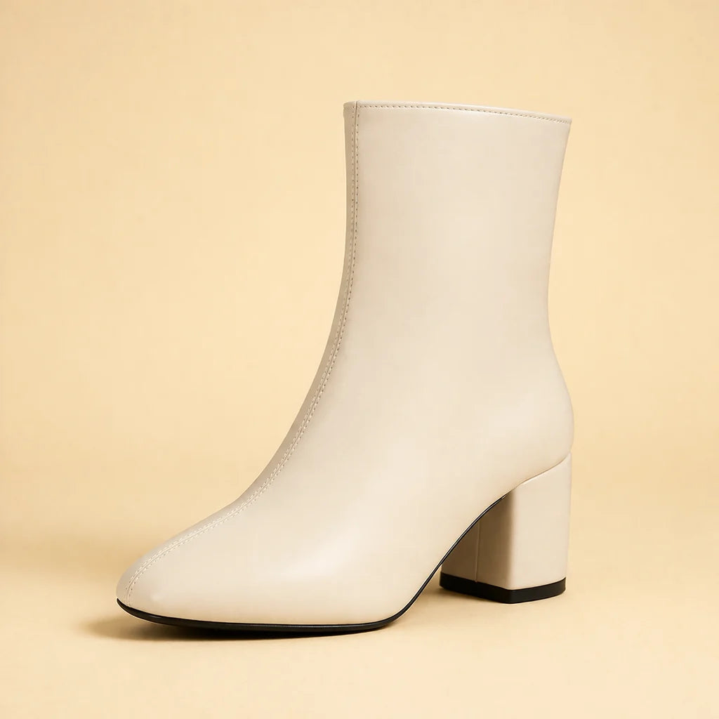 Bottines à talon bloc et bout carré pour femmes | Ideal pour l’automne