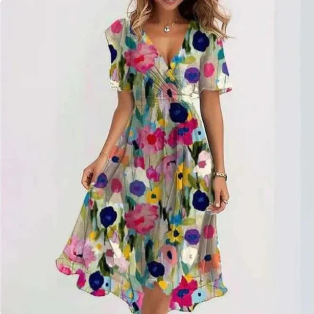 Robe À Col En V Et Coupe Droite Pour Femme | Idéale Pour Le Bureau Ou Les Événements Sociaux