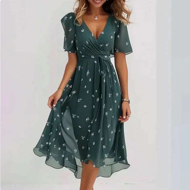 Robe À Col En V Et Coupe Droite Pour Femme | Idéale Pour Le Bureau Ou Les Événements Sociaux