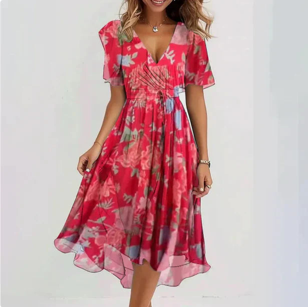 Robe À Col En V Et Coupe Droite Pour Femme | Idéale Pour Le Bureau Ou Les Événements Sociaux