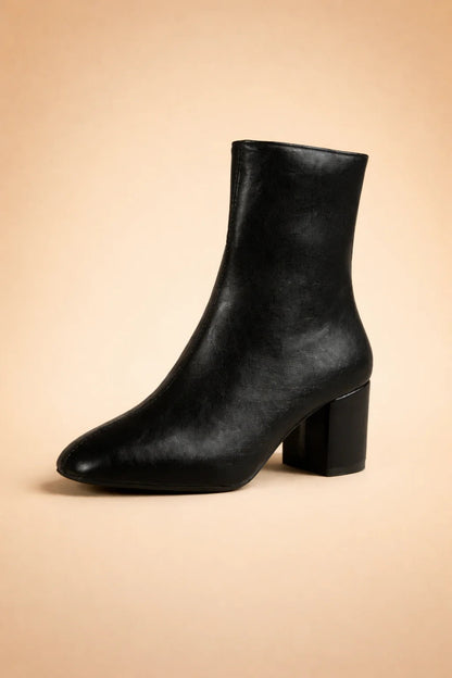 Bottines à talon bloc et bout carré pour femmes | Ideal pour l’automne