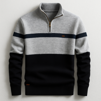 Pull À Quart De Fermeture Éclair Avec Coupe Ajustée Pour Hommes | Idéal Pour Le Printemps Et L’Automne