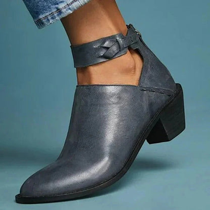 Bottines à bride tressée pour femmes