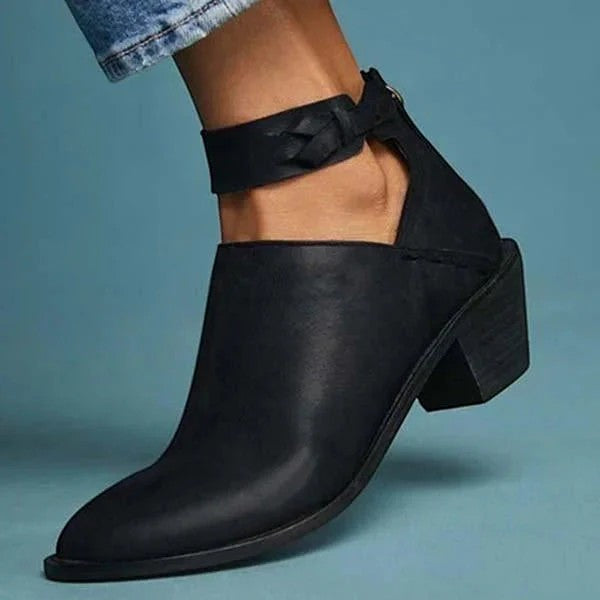 Bottines à bride tressée pour femmes