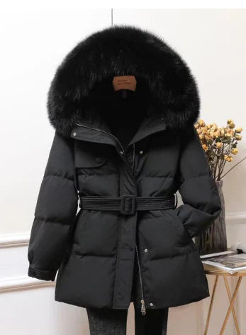 Veste D’Hiver avec Capuche Amovible pour Femme | Idéale pour Temps Froid