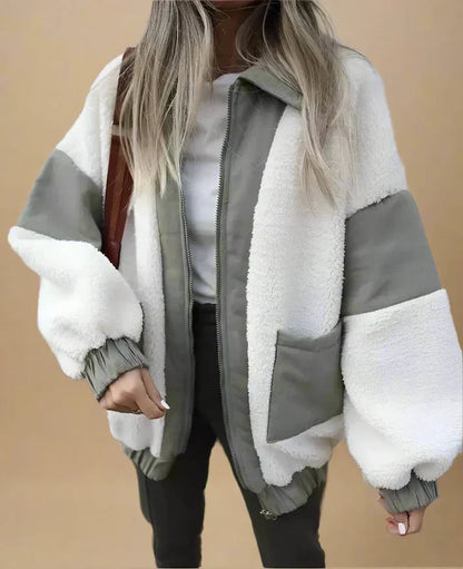Veste avec Fermeture Zippée Et Boutons pour Femme | Idéale pour L’Hiver