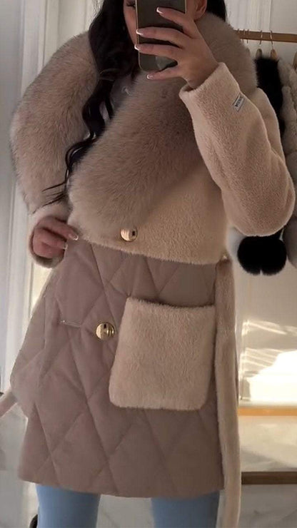 Manteau Avec Col Imitation Fourrure Pour Femme | Idéal Pour La Saison Hivernale