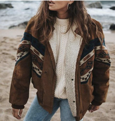 Manteau Long à Motif Bohème pour Femme | Idéal pour l’Hiver