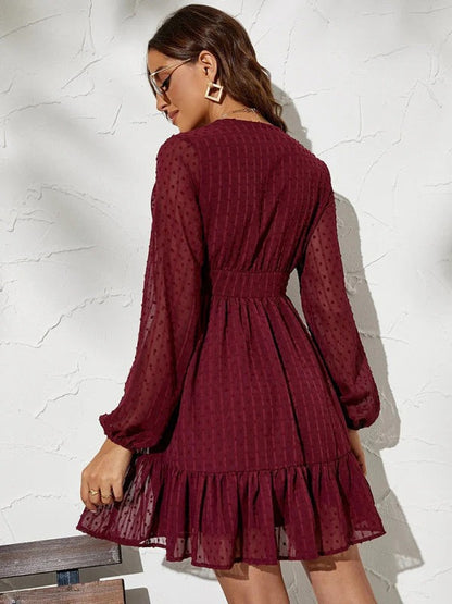 Robe Coupe et flare à Pois avec Coupe Sportive pour Femme | Idéale pour les Sorties ou les Occasions Décontractées