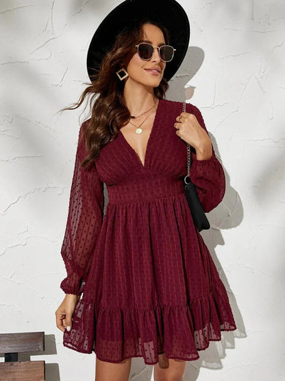 Robe Coupe et flare à Pois avec Coupe Sportive pour Femme | Idéale pour les Sorties ou les Occasions Décontractées