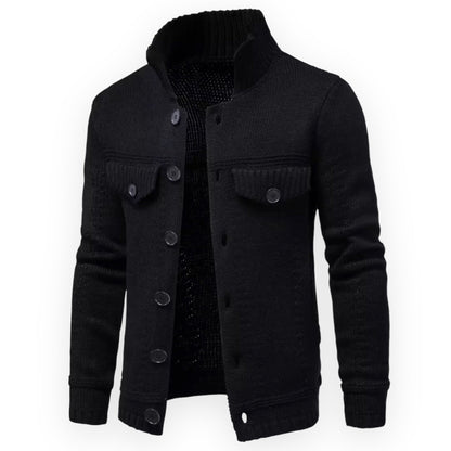 Veste Épaissie avec Fermeture À Boutons pour Hommes | Idéale pour Les Journées Froides